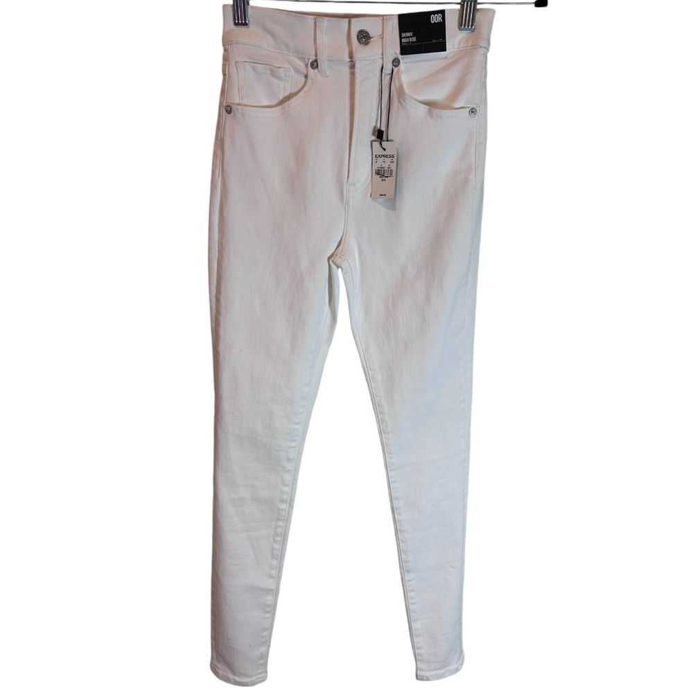 Express White High‎ Rise Skinny Jeans OOR Collection Classic Denim